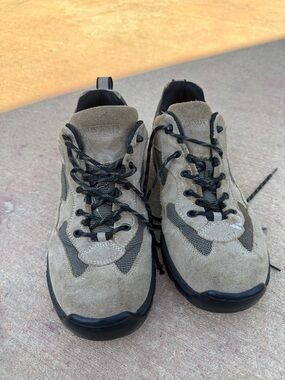 Lands' End Men's Taupe Suede Athletic Lace-Up Sneakers